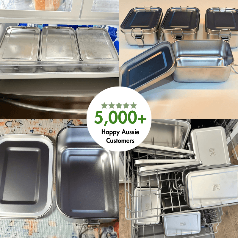 CleanWare™ Premium Lunch Box in Stainless Steel