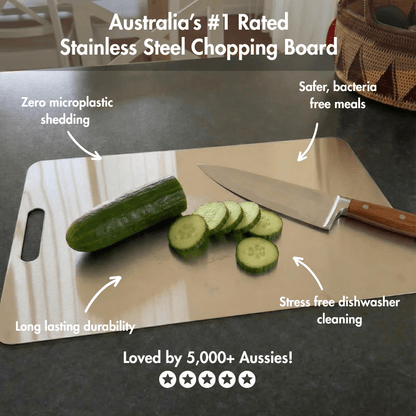 CleanWare™ Premium Chopping Board in Stainless Steel