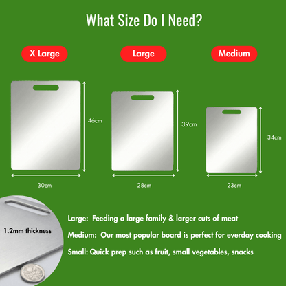 CleanWare™ Premium Chopping Board in Stainless Steel