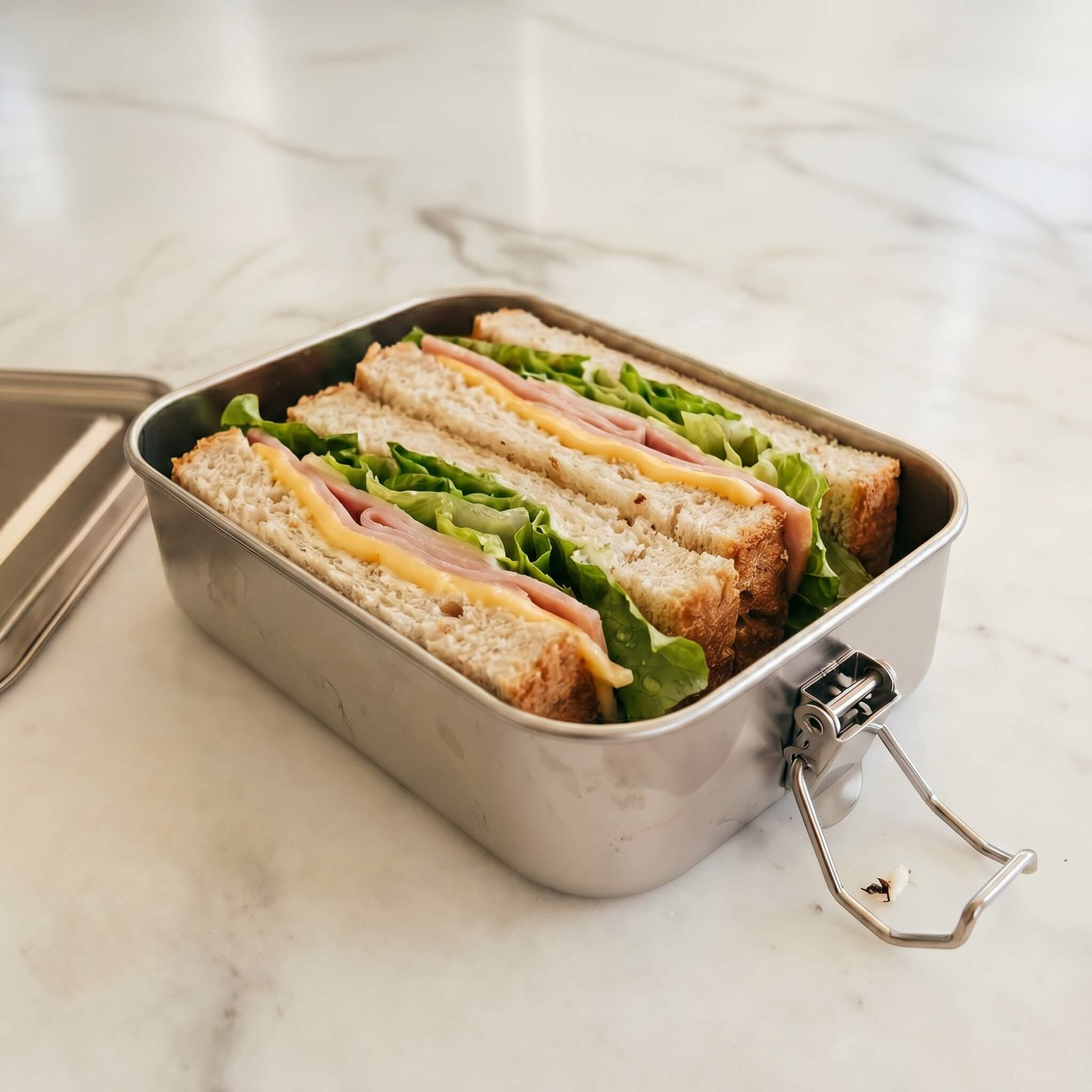 CleanWare™ Premium Lunch Box in Stainless Steel