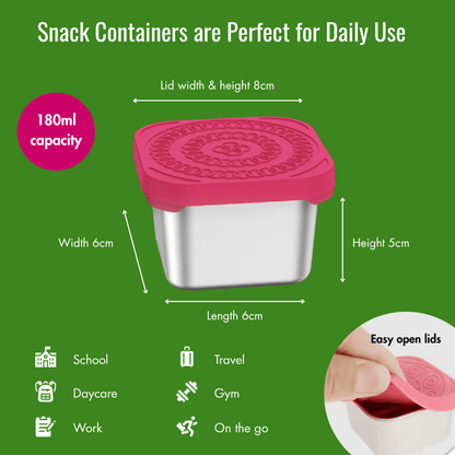 CleanWare™ Snack Container Set in Stainless Steel