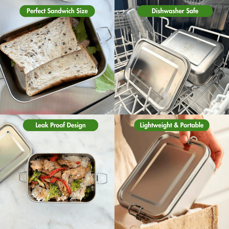 CleanWare™ Premium Lunch Box in Stainless Steel