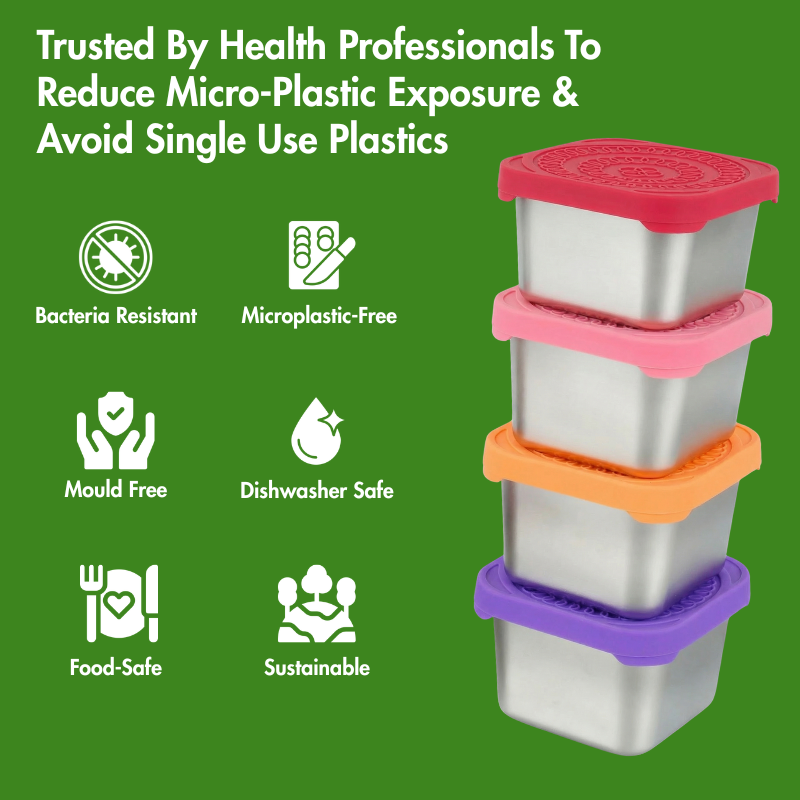 CleanWare™ Snack Container Set in Stainless Steel