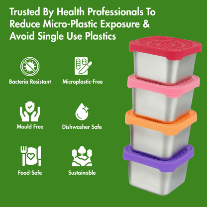 CleanWare™ Snack Container Set in Stainless Steel