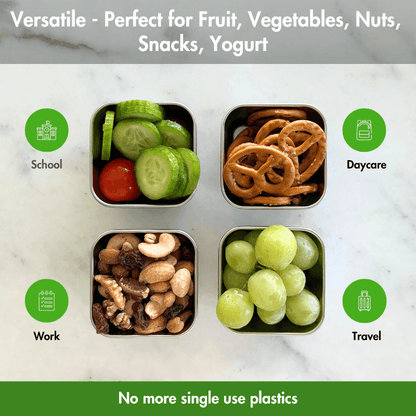 CleanWare™ Snack Container Set in Stainless Steel